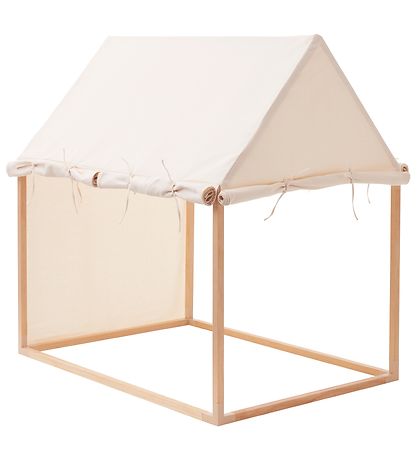 Kids Concept Legetelt - Hus - 110x84 cm - Naturhvid