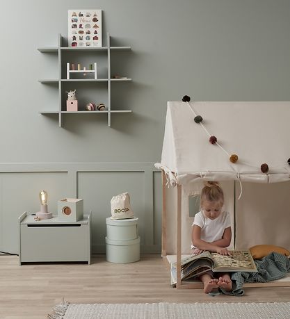 Kids Concept Legetelt - Hus - 110x84 cm - Naturhvid