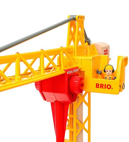 BRIO Byggekran m. Lys - 5 Dele - Gul 33835