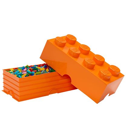 LEGO Storage Opbevaringsboks - 50x25x18 - 8 Knopper - Bright Or