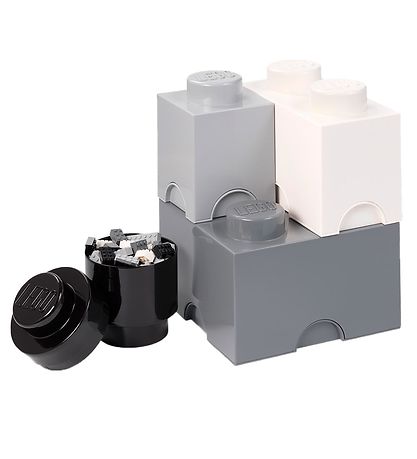 LEGO® Storage Opbevaringsbokse - 25x25x18 - 4 pak - Grå Mix