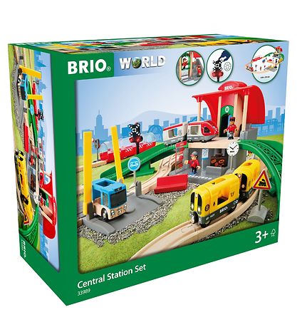 BRIO Legetøj - Centralstation sæt - 37 dele 33989