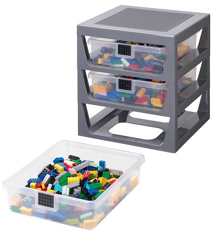 LEGO Storage Opbevaring m. 3 skuffer - 32x34x37 - Gr