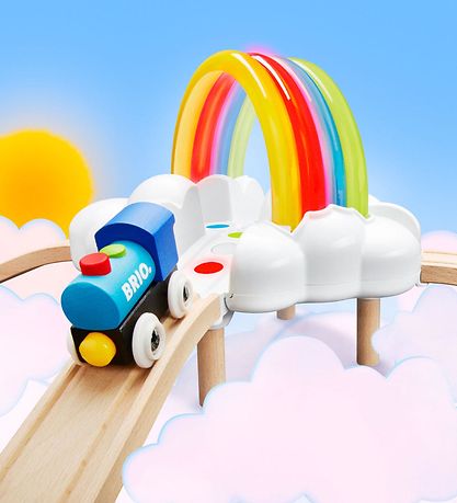 BRIO Togbane - Min Første Togbane - Light Up Regnbuesæt 36002