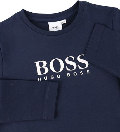 BOSS Bluse - Perm - Navy