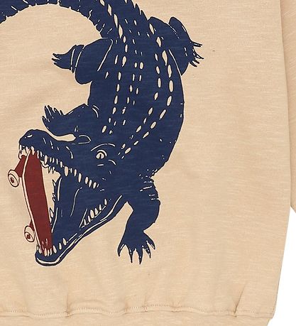 Soft Gallery Sweatshirt - Baptiste - Beige m. Krokodille