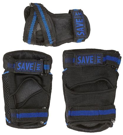 Save My Bones Beskyttelsessæt - Sort/Blå