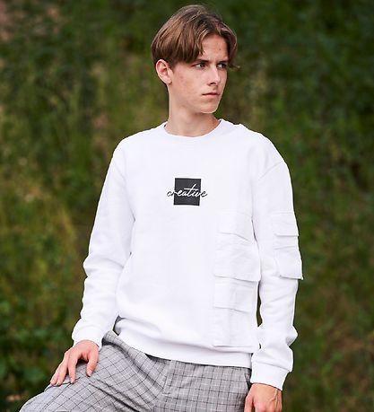 Hound Sweatshirt - Hvid m. Print