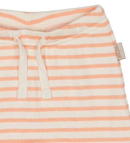 Petit Piao Shorts - Modal Striped - Peach Naught/Eggnog