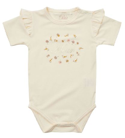 Petit by Sofie Schnoor Body k/æ - Dicte - Off White m. Blomster