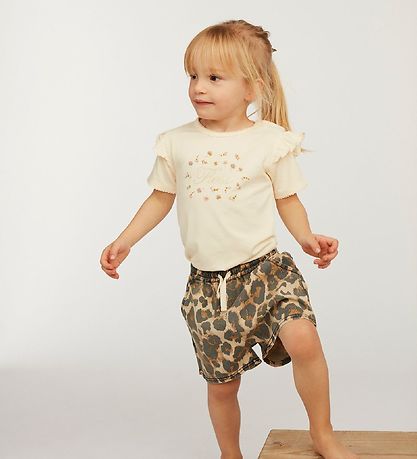 Petit by Sofie Schnoor T-shirt - Penelope - Off White m. Blomste