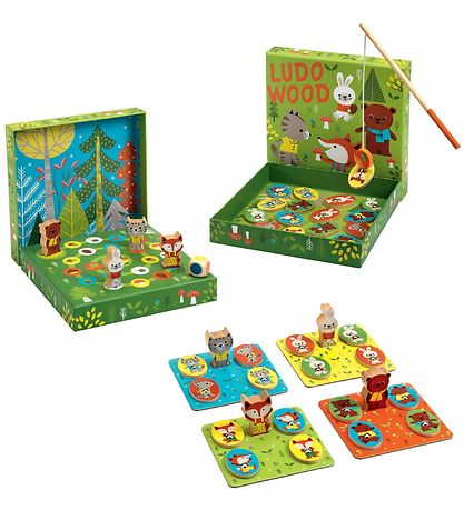 Djeco Spil - 4-i-1 - Ludo Wood