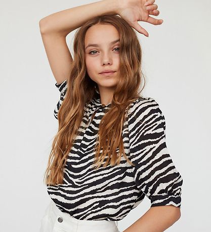 Petit by Sofie Schnoor T-shirt - Sort/Hvid m. Zebraprint