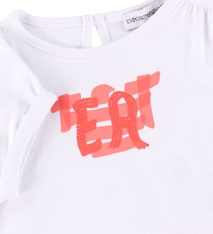 Emporio Armani T-shirt - Hvid m. Rosa