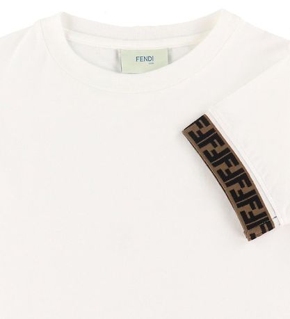 Fendi T-shirt - Hvid m. Logokanter