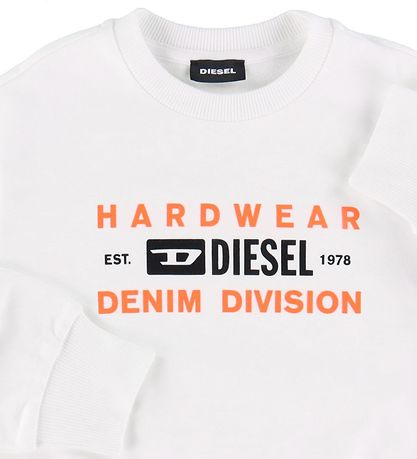 Diesel Sweatshirt - SGIRKK - Hvid m. Tekst