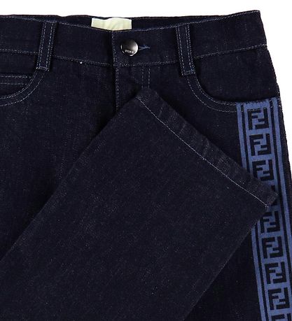 Fendi Jeans - Mørkeblå Denim m. Logobånd