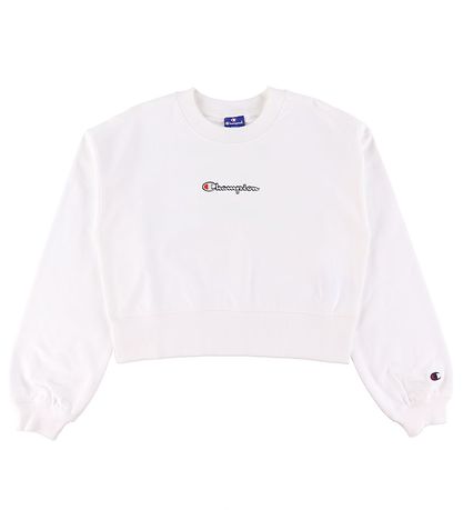 Champion Fashion Sweatshirt - Cropped - Hvid m. Logo