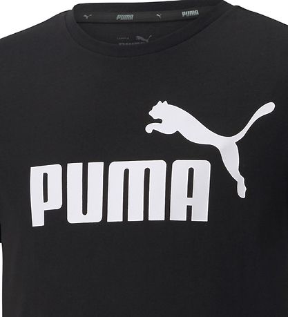 Puma T-shirt - Ess Logo - Sort m. Print