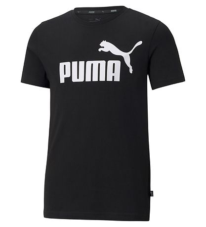Puma T-shirt - Ess Logo - Sort m. Print