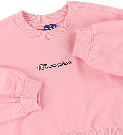 Champion Fashion Sweatshirt - Cropped - Rosa m. Logo