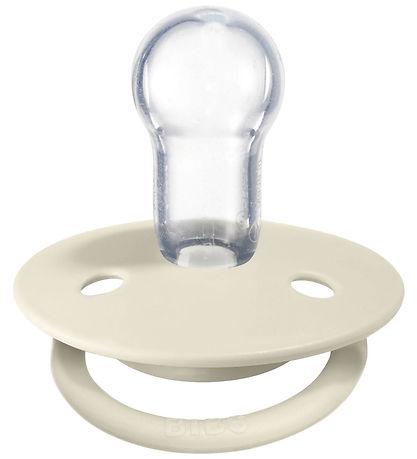 BIBS De Lux Sutter - Onesize - 2-pak - Rund - Ivory/Blush