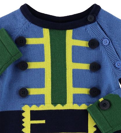 Stella McCartney Kids Bluse - Strik - Blå m. Piratjakke