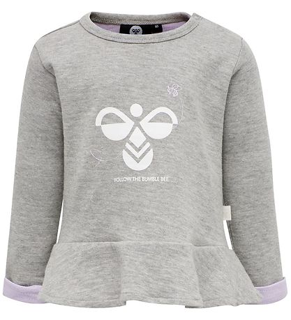 Hummel Sweatshirt - hmlAlberte - Grmeleret m. Print