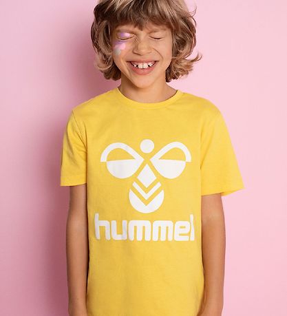 Hummel T-shirt - hmlTres - Gul