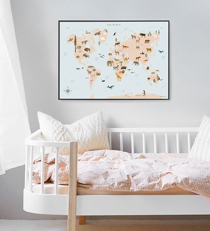 Vissevasse Plakat - 50x70 - World Map Animal