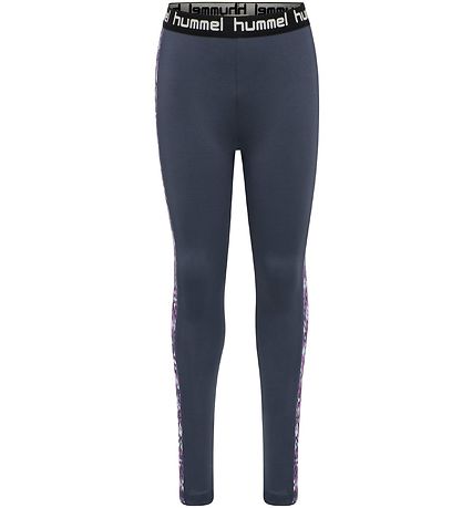 Hummel Leggings - Nanna - Navy/Lilla m. Leo