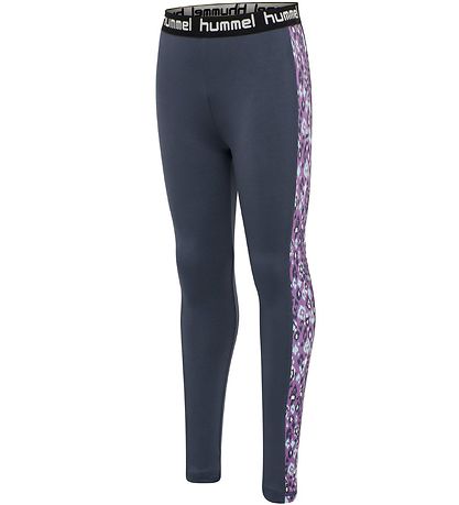 Hummel Leggings - Nanna - Navy/Lilla m. Leo