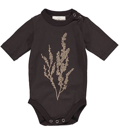 Gro Body k/ - 3/4 - Idun - Black Brown m. Print