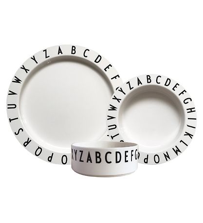 Design Letters Spisesæt - Tritan - 3 dele - Eat & Learn - Hvid 