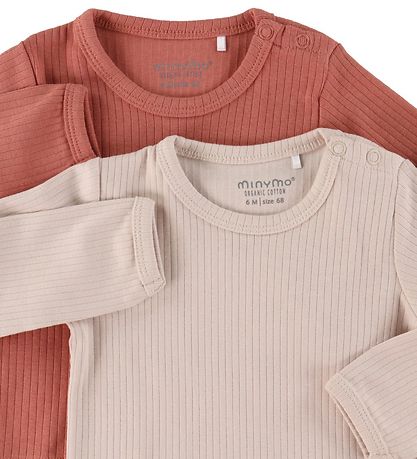 Minymo Bluse - Rib - 2-pak - Canyon Rose