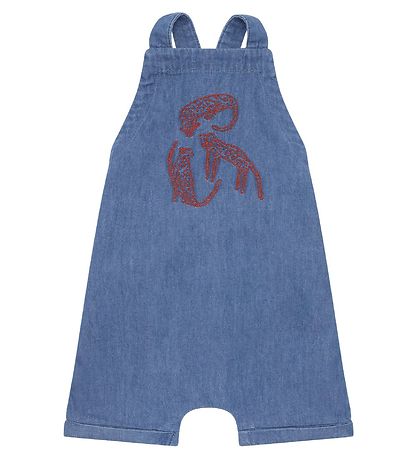 Soft Gallery Smækbukser - Frisco - Denim Blue/Rød m. Leoparder