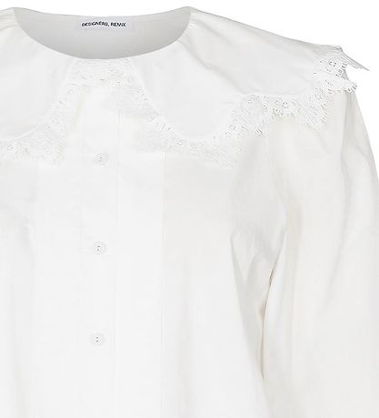 Designers Remix Skjorte - Sandra Lace Collar - Cream