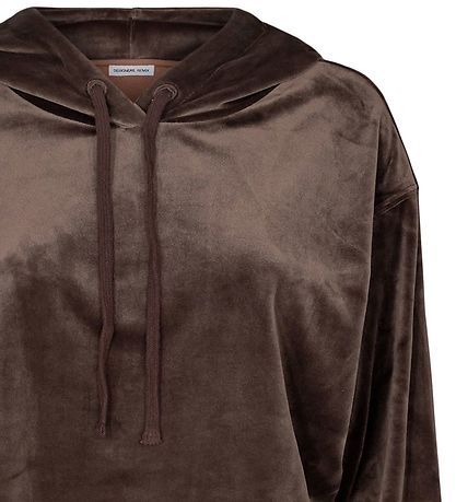 Designers Remix Hættetrøje - Velour - Cropped - Frances - Mud