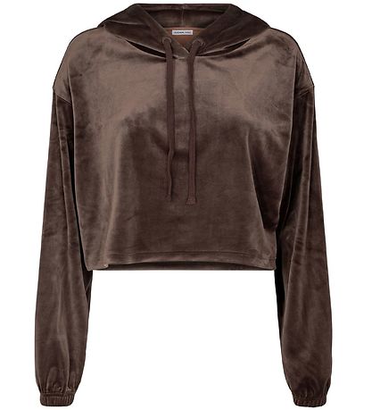 Designers Remix Hættetrøje - Velour - Cropped - Frances - Mud