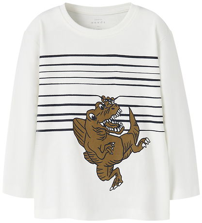 Name It Bluse - NmmVilasse - Cloud Dancer/Dino Hi