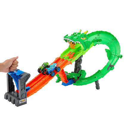 Hot Wheels Biler - Monster Trucks Dragon Destruction Set