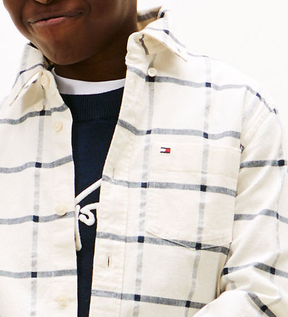 Tommy Hilfiger Skjorte - Window Pane Check - White