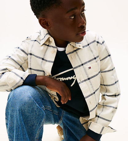 Tommy Hilfiger Skjorte - Window Pane Check - White