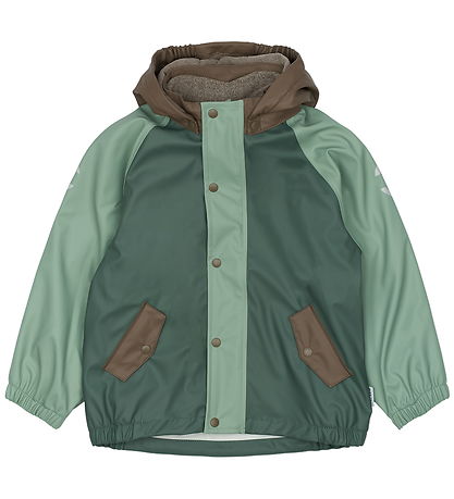 Mikk-Line Regntøj m. Seler m. Fleece - PU - Balsam Green