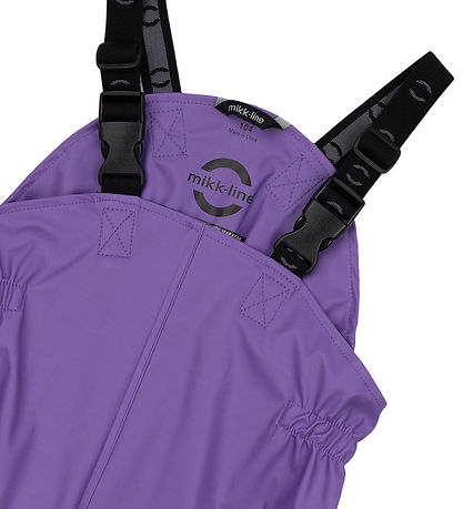 Mikk-Line Regntøj m. Seler - PU - Deep Lavender