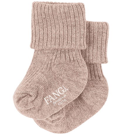 Fanga Fontana Strømper - Uld - Rib - Lana - Cameo Rose