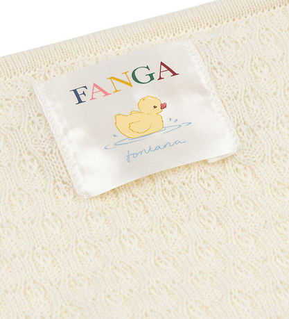 Fanga Fontana Babytæppe - 70x70 - Venti Ponintelle - Hvid