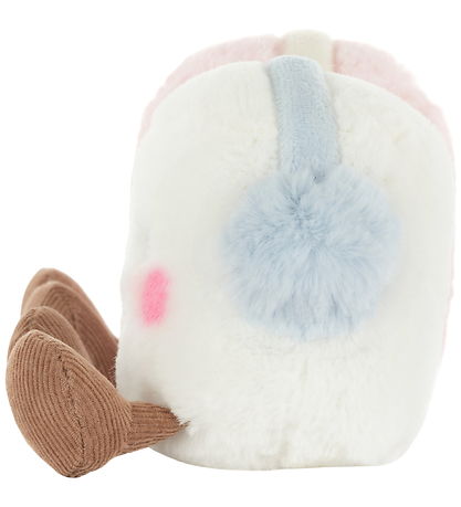Jellycat Bamse 9x16 cm - Amuseables Toastie Pink and White Marsh