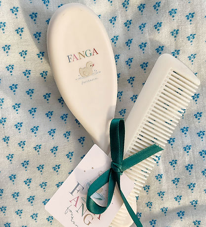 Fanga Fontana Babybørste m. Kam - Beige