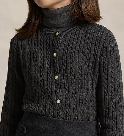 Polo Ralph Lauren Cardigan - Strik - Cable - Winsor Heather